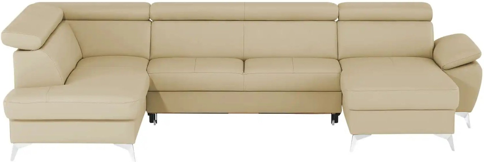 uno Wohnlandschaft mit verstellbarem Kopfteil Apollo ¦ beige ¦ Maße (cm): B: 338 H: 96 T: 210.0 Polstermöbel > Sofas > S...
