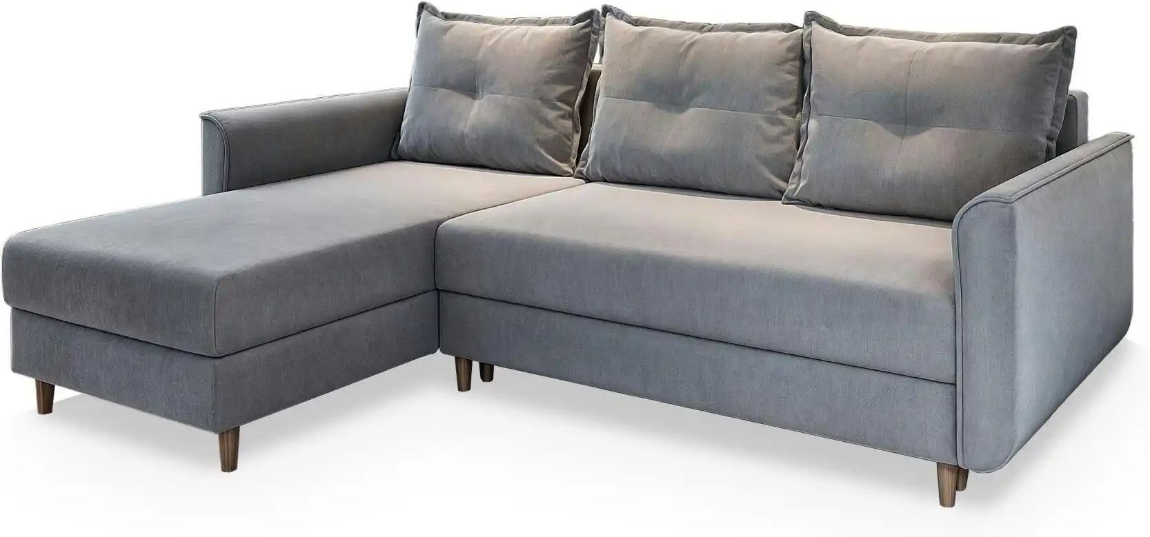 MASSENO Ecksofa mit Schlaffunktion Pisan ¦ grau ¦ Maße (cm): B: 220 H: 91 Polstermöbel > Sofas > 3-Sitzer - Höffner