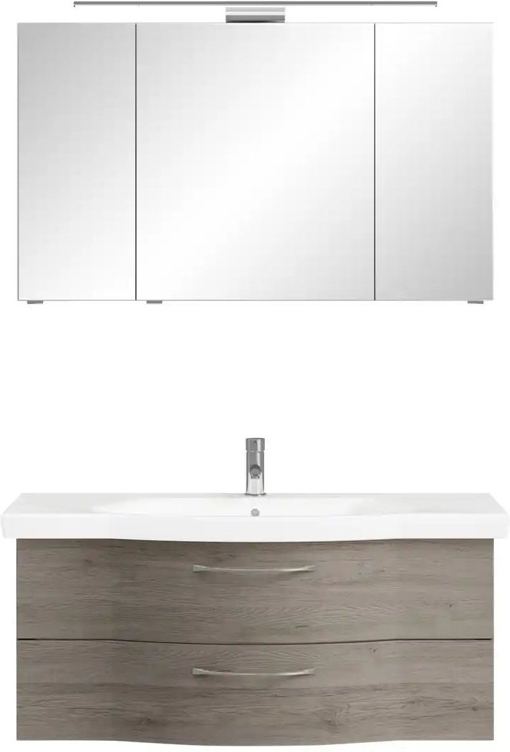 calmo Badezimmerkombination Rovana ¦ holzfarben ¦ Maße (cm): B: 122 Schränke > Badschränke > Komplett-Badkombinationen ...