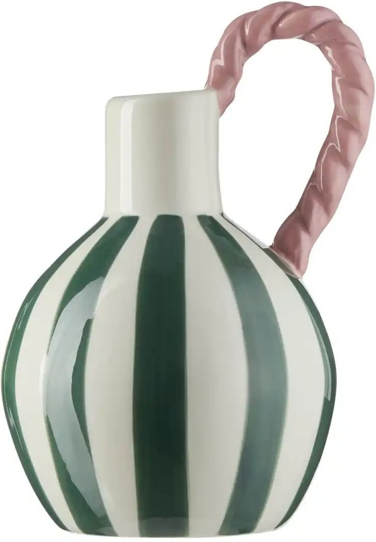 HOME STORY Vase ¦ grün ¦ Steingut ¦ Maße (cm): B: 12,9 H: 20,3 Accessoires > Vasen - Höffner