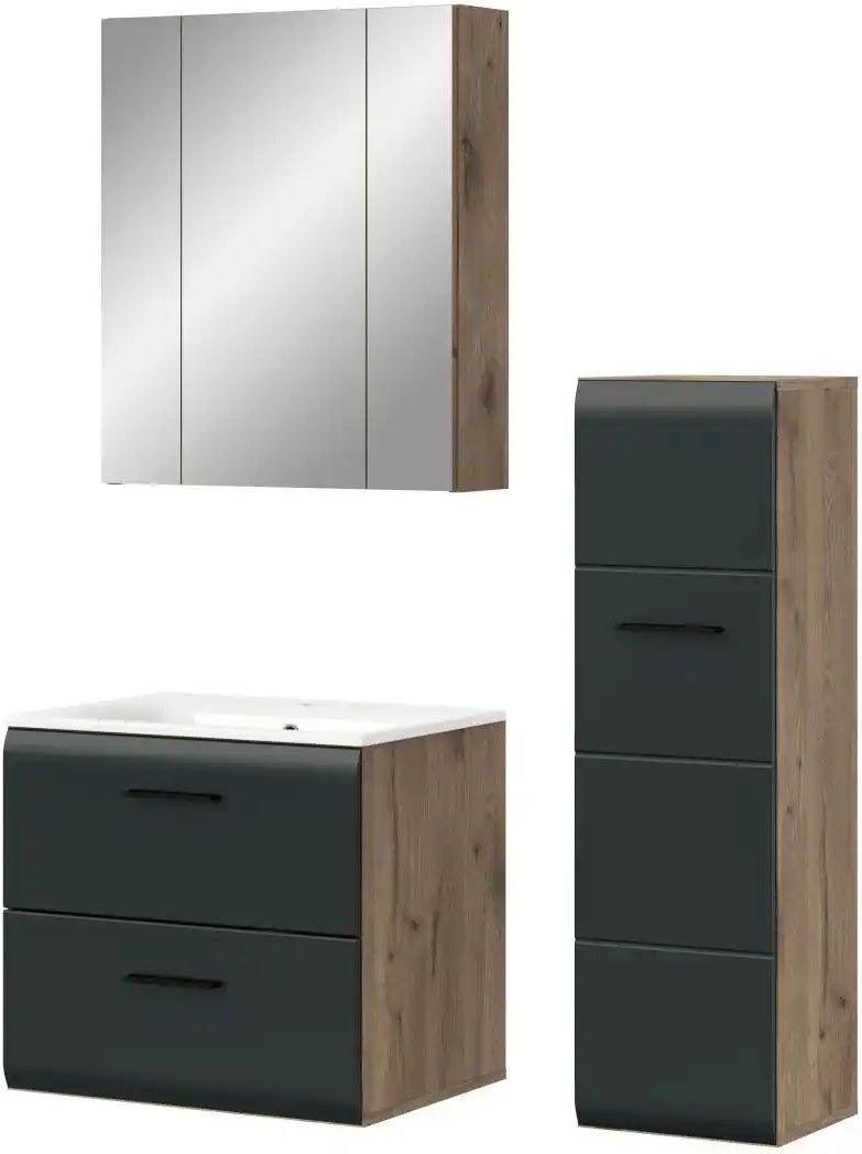 Badkombination Igelsbachsee ¦ holzfarben ¦ Maße (cm): B: 105 H: 185 Schränke > Badschränke > Komplett-Badkombinationen ...