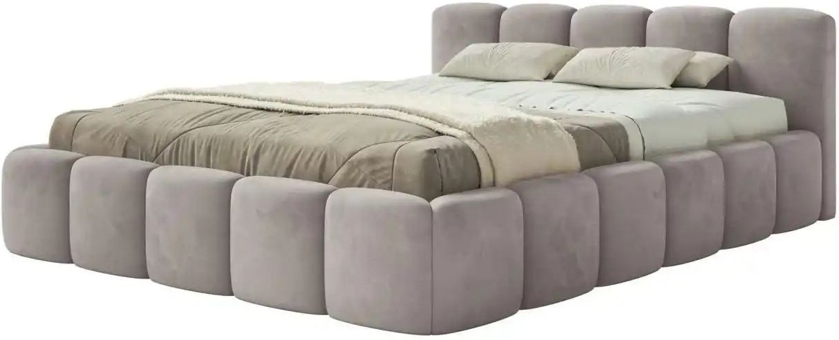 Selsey Polsterbett in Velours Cloudy Low ¦ grau ¦ Maße (cm): B: 200 H: 72 Betten > Polsterbetten - Höffner