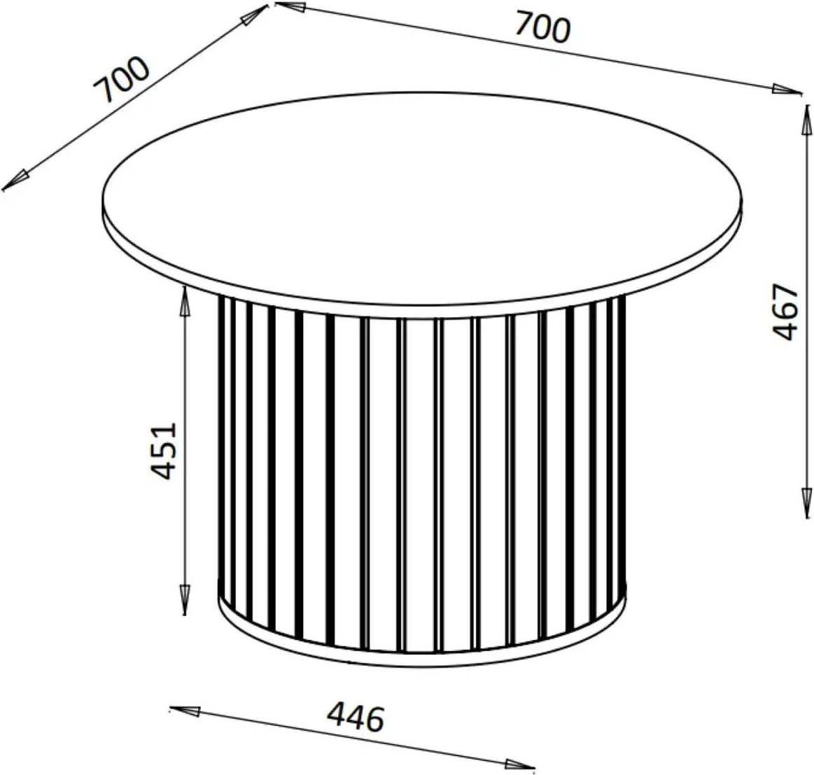 Selsey Couchtisch rund Zante ¦ schwarz Ø: 70 Tische > Couchtische > Couchtische rund - Höffner