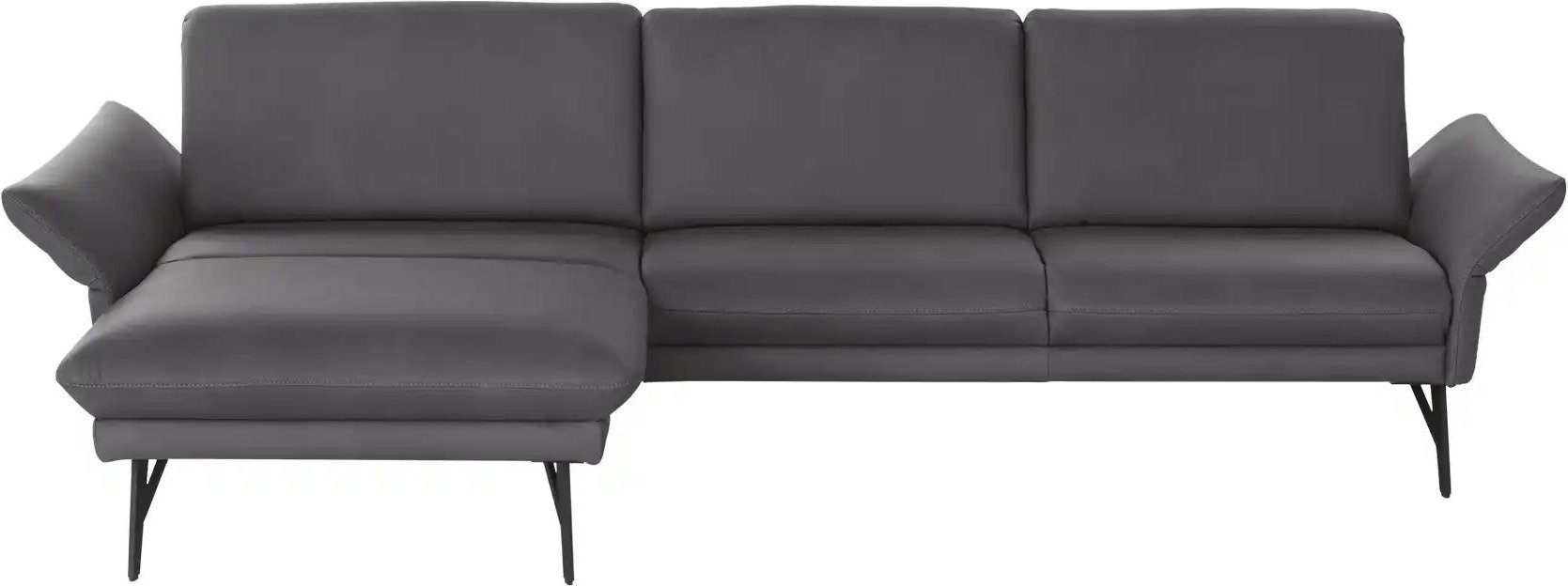 himolla Ecksofa Echtleder 1928 ¦ schwarz ¦ Maße (cm): B: 296 H: 85 T: 175.0 Polstermöbel > Sofas > Ecksofas - Höffner