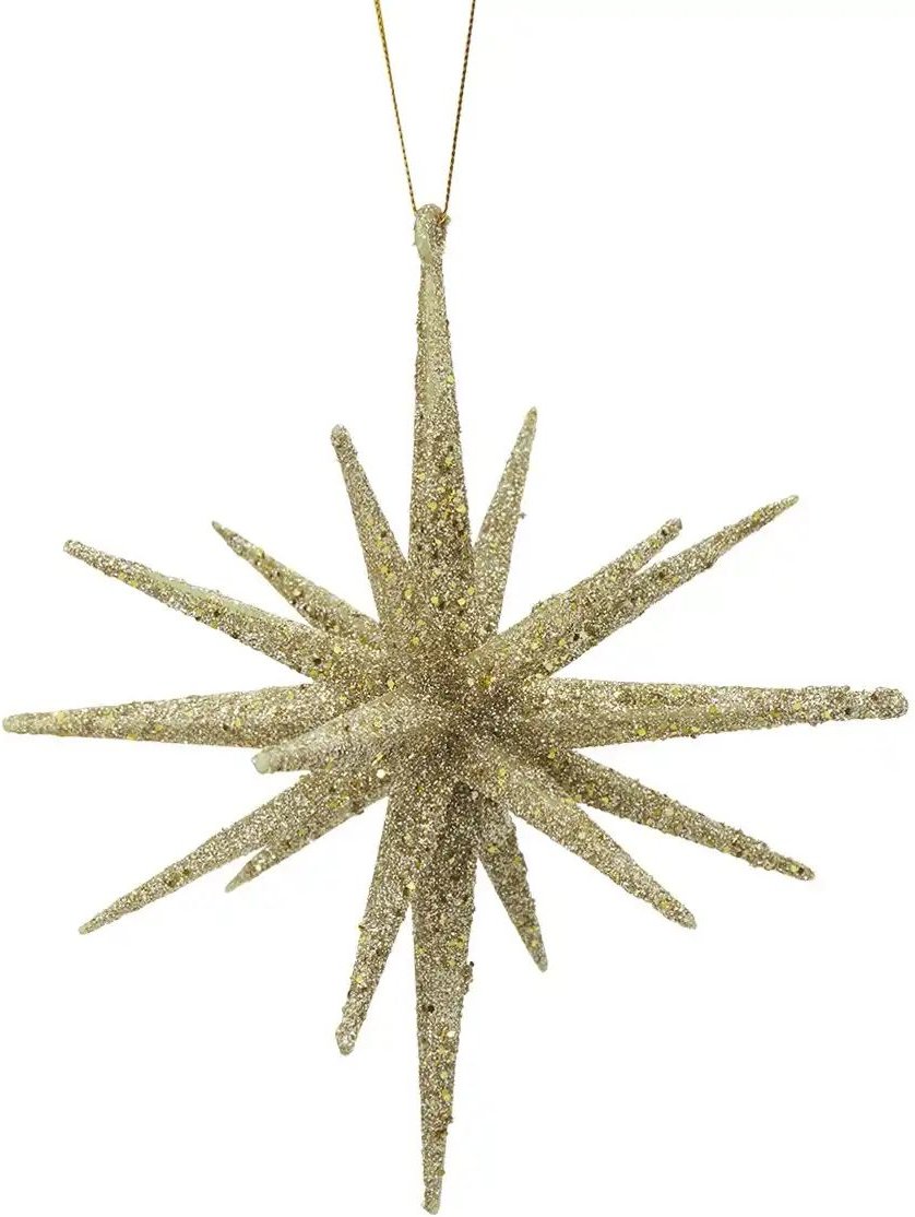 Sternanhänger  2er Set   ¦ gold ¦ Kunststoff ¦ Maße (cm): H: 14  Ø: 14 Weihnachten - Höffner
