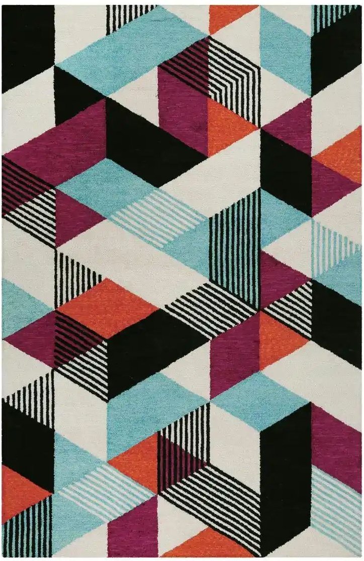 Esprit Kurzflorteppich ¦ mehrfarbig ¦ Synthetische Fasern ¦ Maße (cm): B: 140 H: 0,8 Teppiche > Vintage Teppiche - Höf...