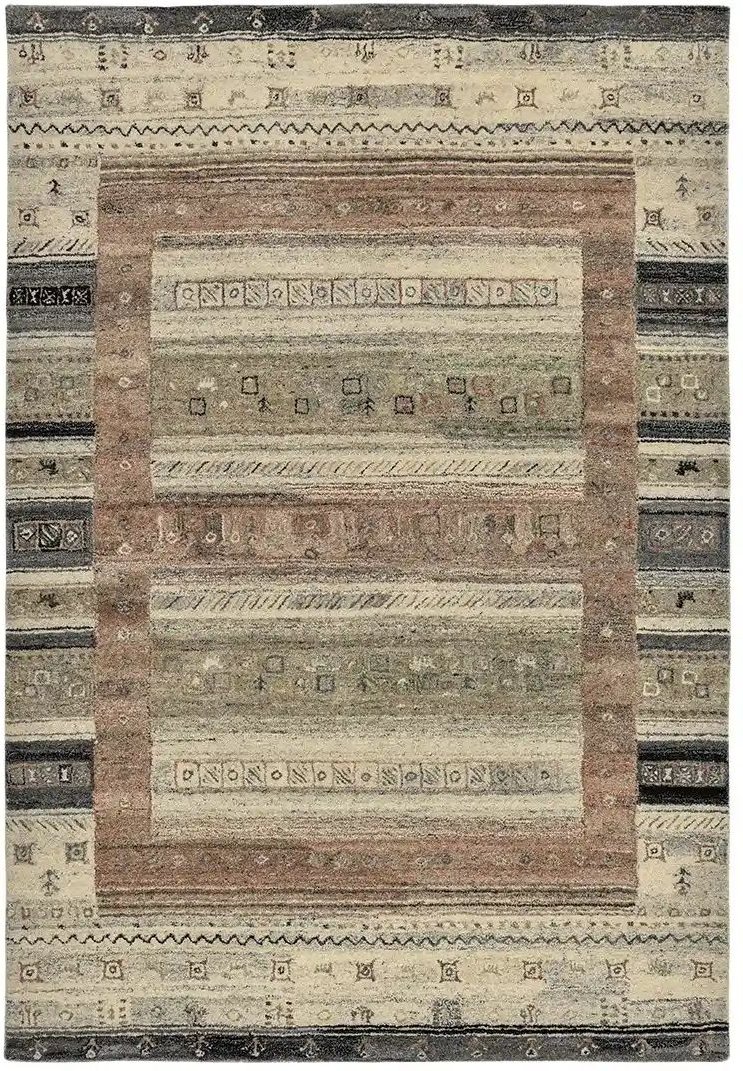 Kurzflorteppich Uvita Noir ¦ mehrfarbig ¦ Wolle ¦ Maße (cm): B: 170 Teppiche > Naturteppiche - Höffner