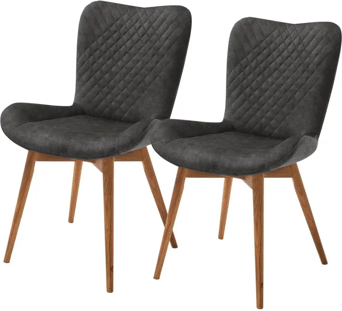 Gray & Jones 2er Set Esszimmerstuhl mit Diamant-Steppung Tierra Fuego Two ¦ grau ¦ Maße (cm): B: 58 H: 88 T: 67.0 Stühle...