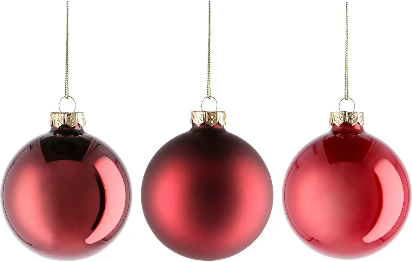 Weihnachtskugeln  16er Set   ¦ rot ¦ Glas,Aluminium Ø: 8 Weihnachten - Höffner