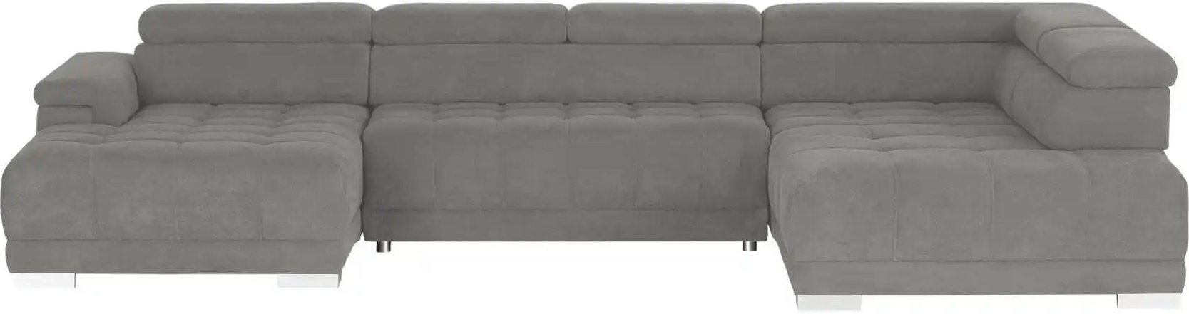 switch Wohnlandschaft aus Mikrofaser Campo ¦ grau ¦ Maße (cm): B: 374 H: 101 T: 220.0 Polstermöbel > Sofas > Wohnlandsch...