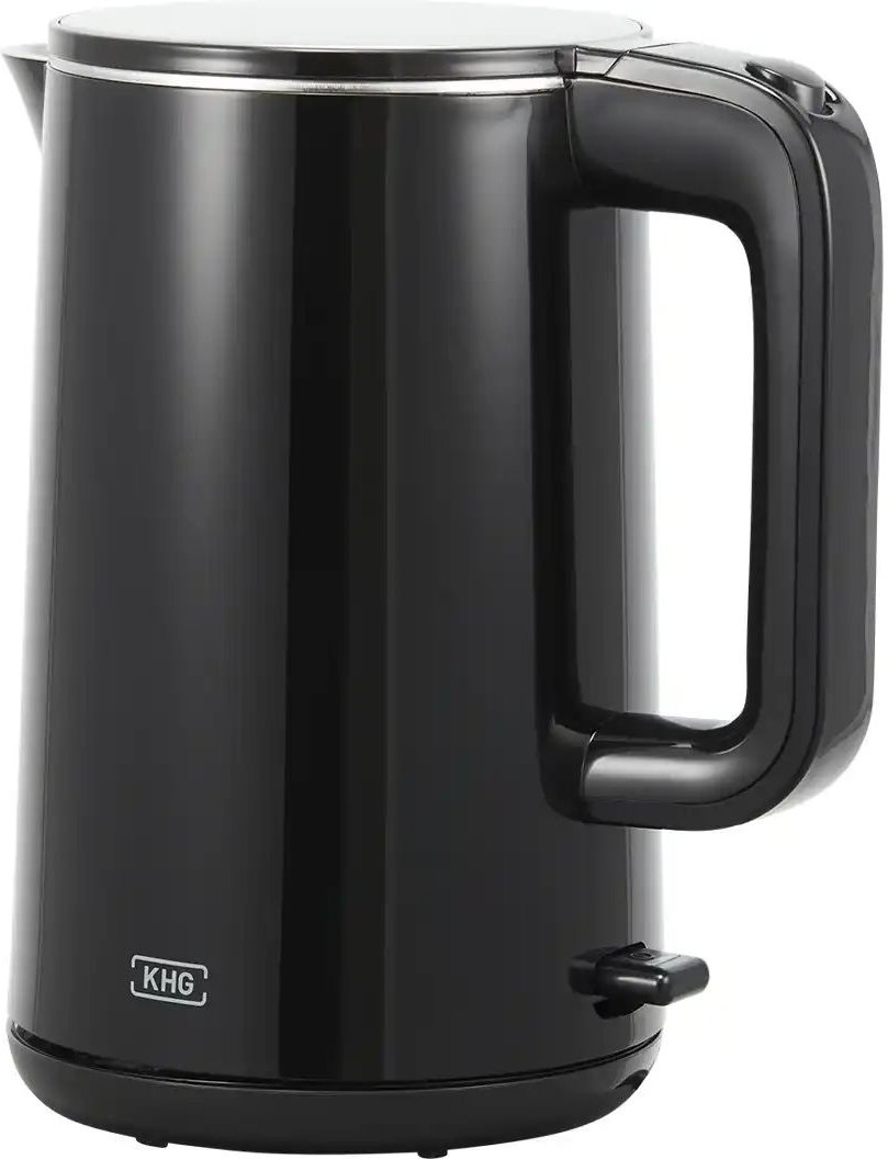 KHG Wasserkocher WK-150 GSE ¦ schwarz ¦ Edelstahl,Kunststoff ¦ Maße (cm): B: 20,4 H: 23,2 T: 21.5 Elektrokleingeräte > ...