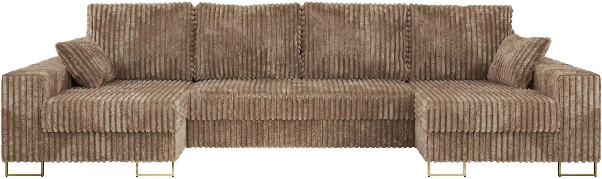 Wohnlandschaft mit Schlaffunktion Dorain ¦ braun ¦ Maße (cm): B: 312 H: 95 Polstermöbel > Sofas > Wohnlandschaften - Höf...