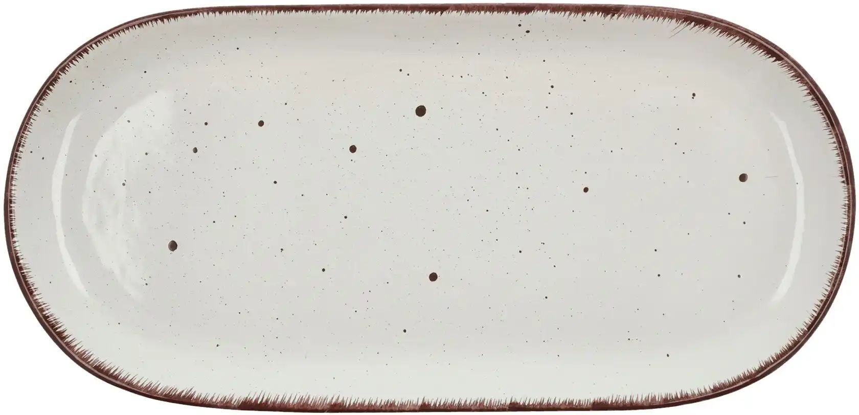 Peill+Putzler Servierplatte 38 x 18 cm Siena ¦ weiß ¦ Steinzeug/Steingut ¦ Maße (cm): B: 18 Geschirr > Einzelgeschirrte...