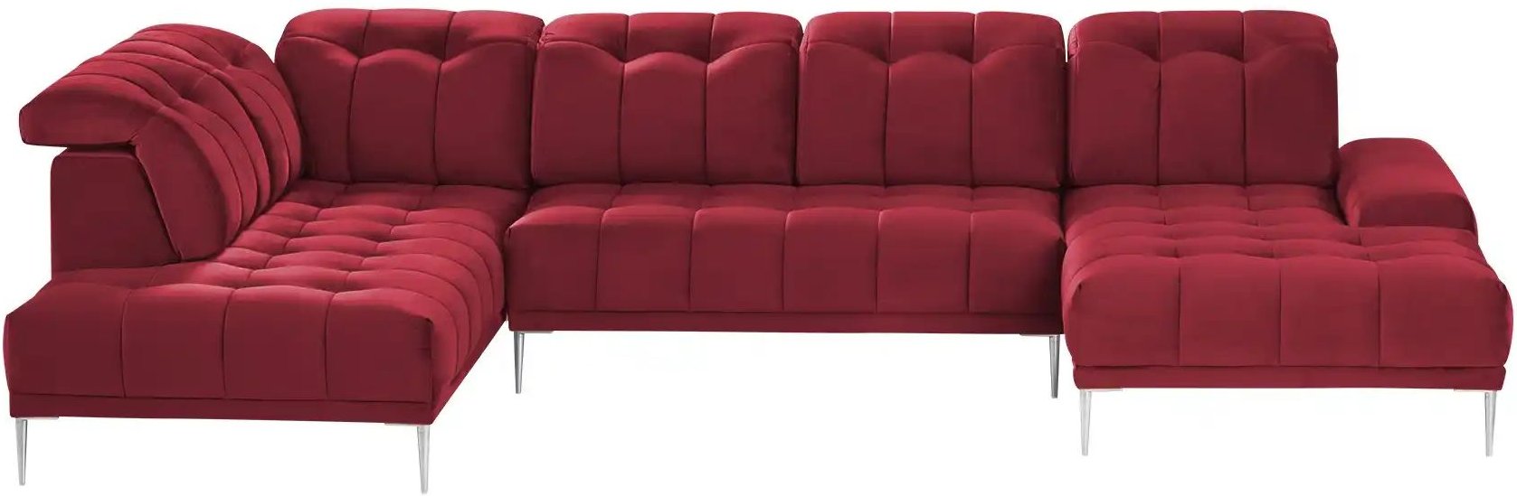 switch Wohnlandschaft aus Samt Grenada ¦ rot ¦ Maße (cm): B: 358 H: 107 T: 231.0 Polstermöbel > Sofas > Wohnlandschaften...