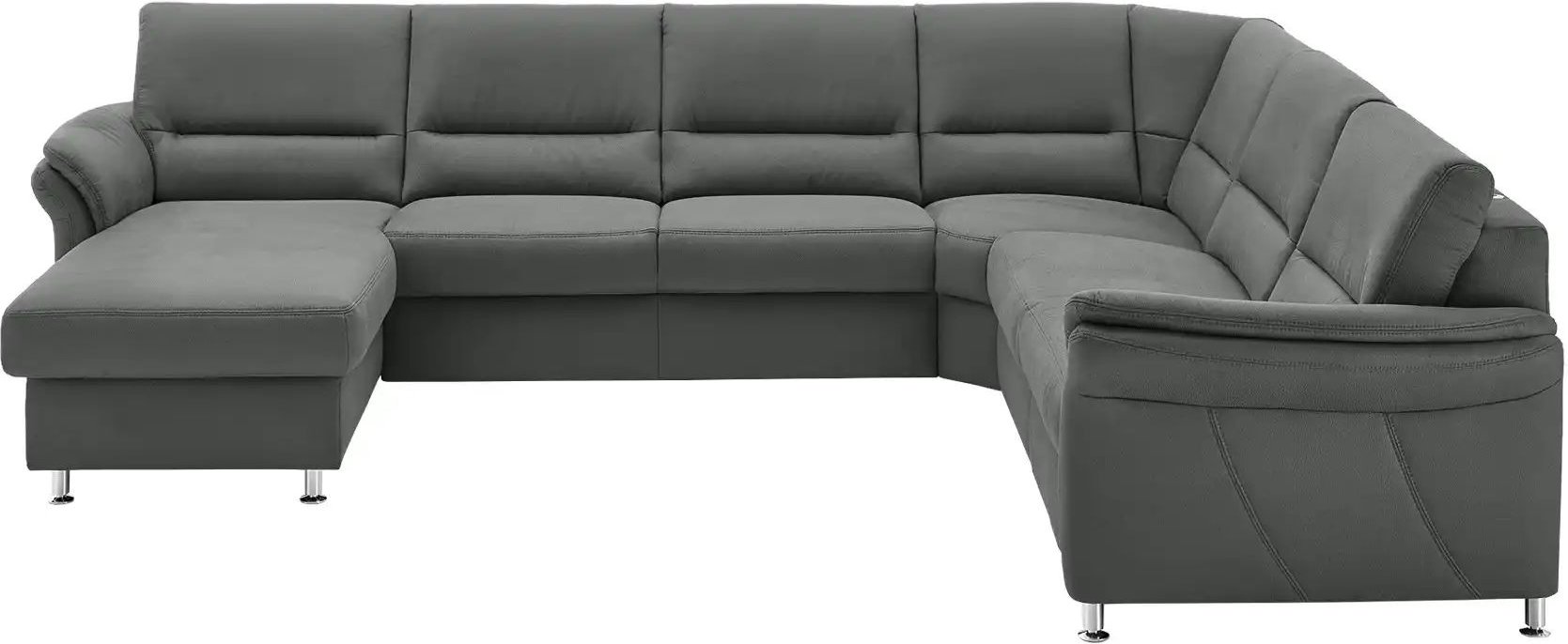meinSofa Wohnlandschaft mit Boxspringpolsterung  Donald ¦ grau ¦ Maße (cm): B: 330 H: 89 T: 173.0 Polstermöbel > Sofas >...