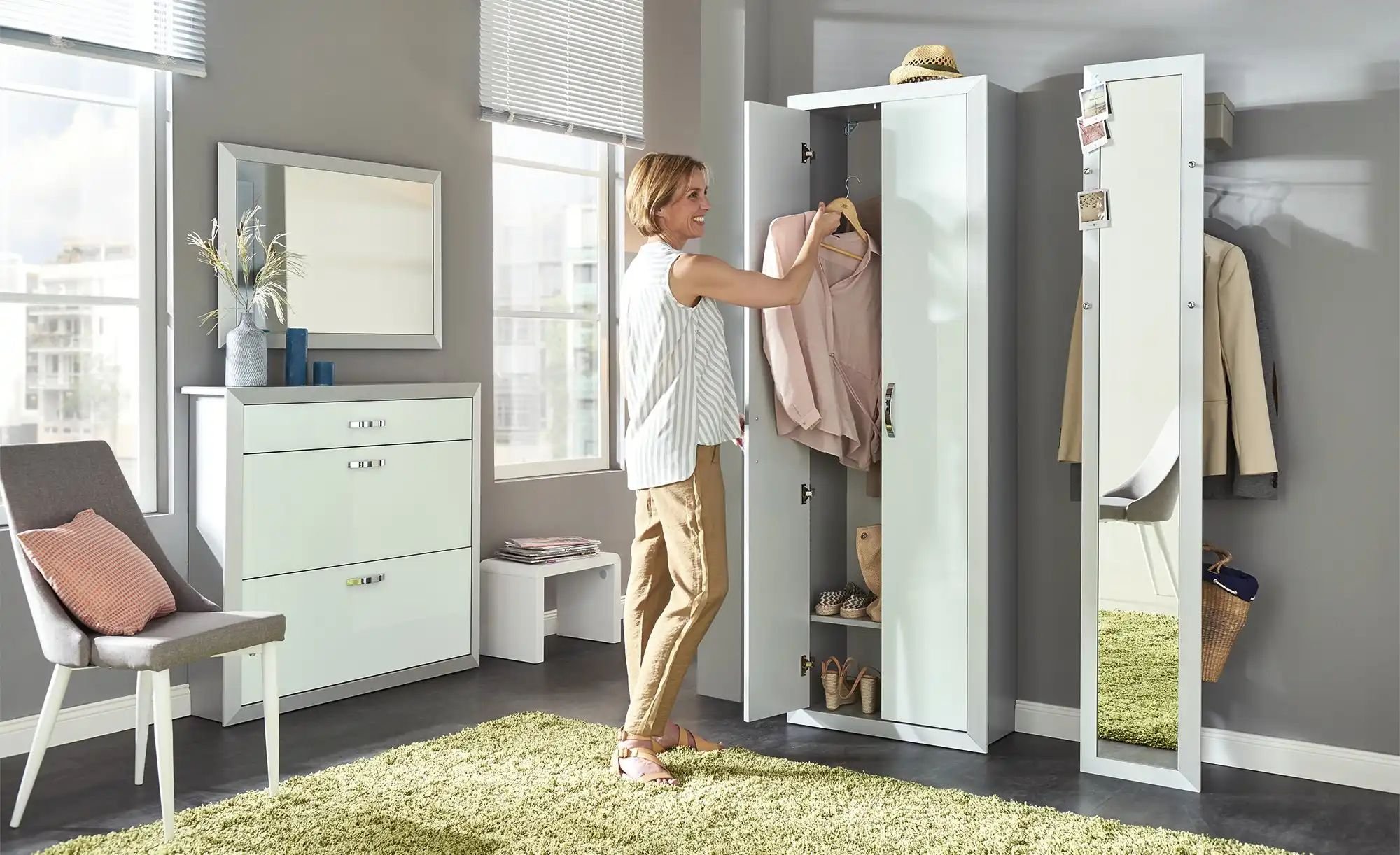 Wohnwert Spiegel 96 x 67 cm Intro ¦ silber ¦ Glas,Aluminium,Holzwerkstoff ¦ Maße (cm): B: 96 H: 67 T: 5.0 Garderoben & K...