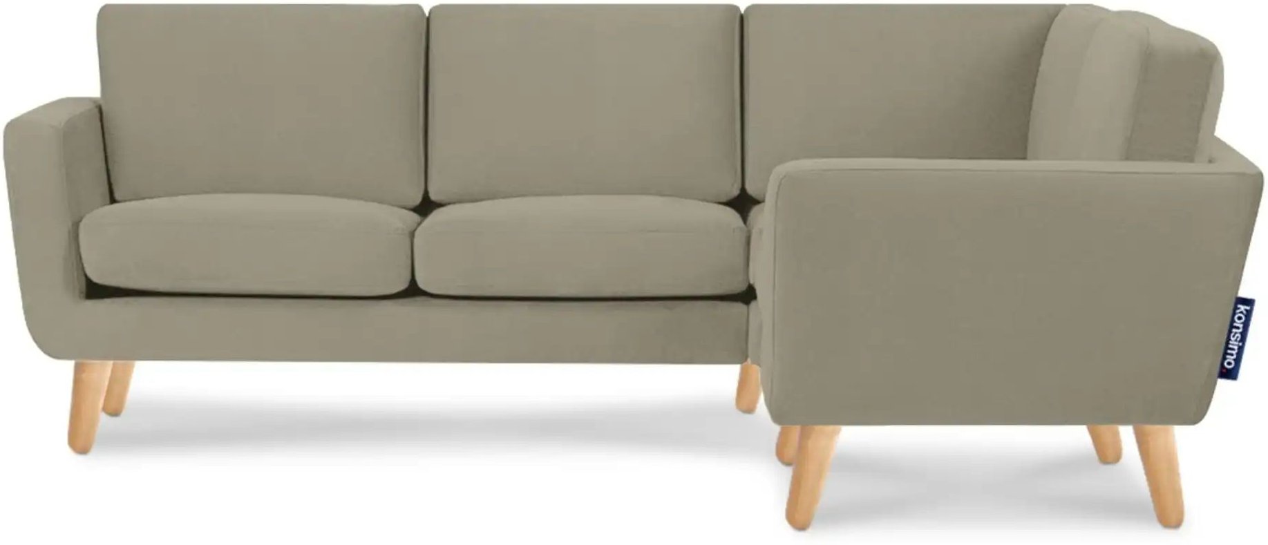 Thumbnail - KONSIMO Ecksofa Tagio ¦ beige ¦ Maße (cm): B: 220 H: 80 Polstermöbel > Sofas > Ecksofas - Höffner