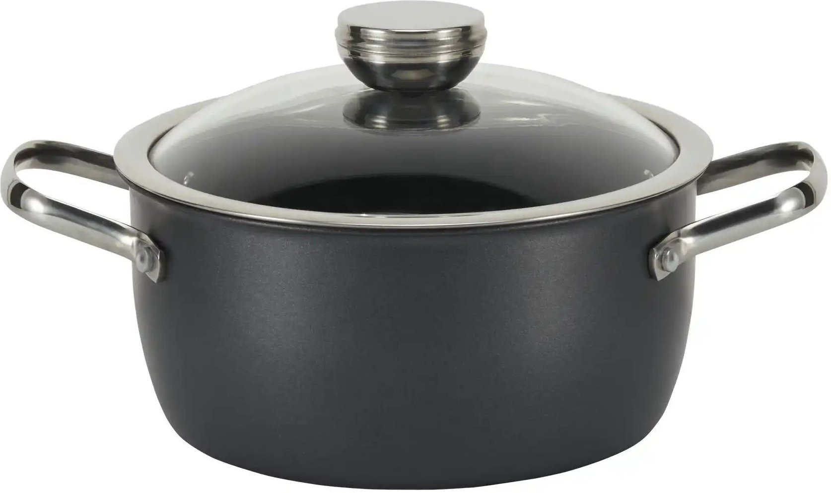 Meisterkoch Kochtopf LOTUS ¦ schwarz ¦ Carbonstahl ¦ Maße (cm): H: 10 Ø: 20 Töpfe & Pfannen & Zubehör > Töpfe - Höffne...