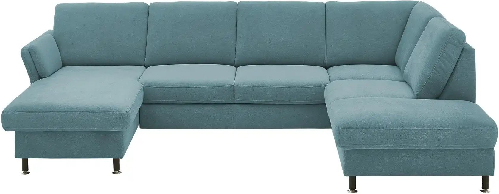 meinSofa Wohnlandschaft aus Flachgewebe Veit ¦ blau ¦ Maße (cm): B: 305 H: 90 T: 200.0 Polstermöbel > Sofas > Wohnlandsc...