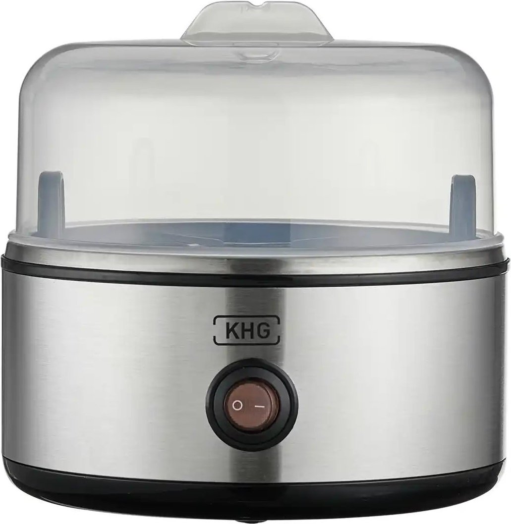 KHG Eierkocher EK-701SE ¦ silber ¦ Kunststoff,Edelstahl ¦ Maße (cm): B: 16 H: 15,5 T: 16.0 Elektrokleingeräte > Eierkoc...