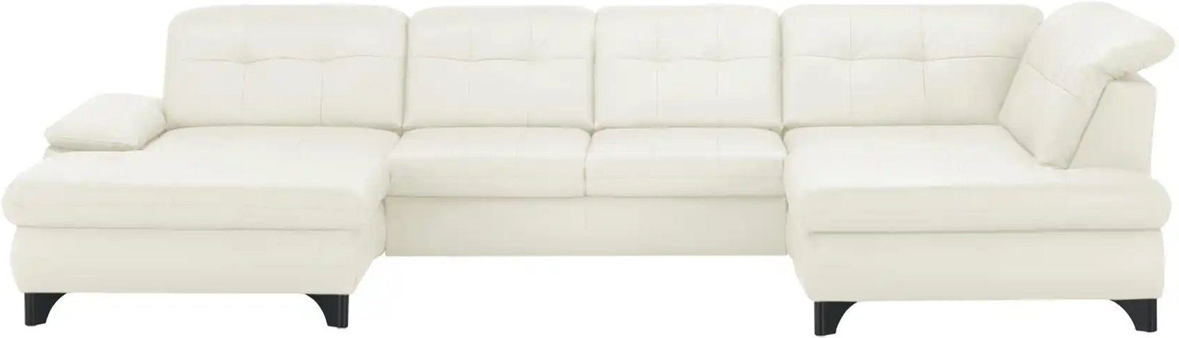 Lounge Collection Wohnlandschaft Leder Jona ¦ weiß ¦ Maße (cm): B: 368 H: 100 T: 194.0 Polstermöbel > Sofas > Wohnlands...