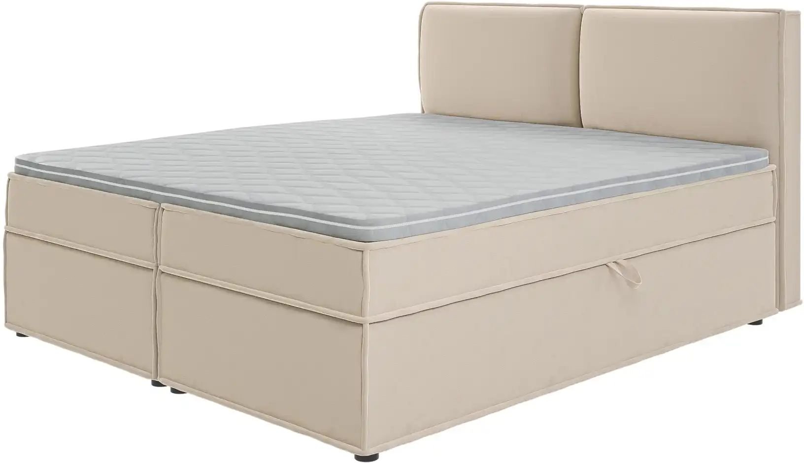 S-STYLE Boxbett mit Stauraum und Topper H3 Uma ¦ beige ¦ Maße (cm): B: 180 H: 103 Betten > Boxspringbetten - Höffner