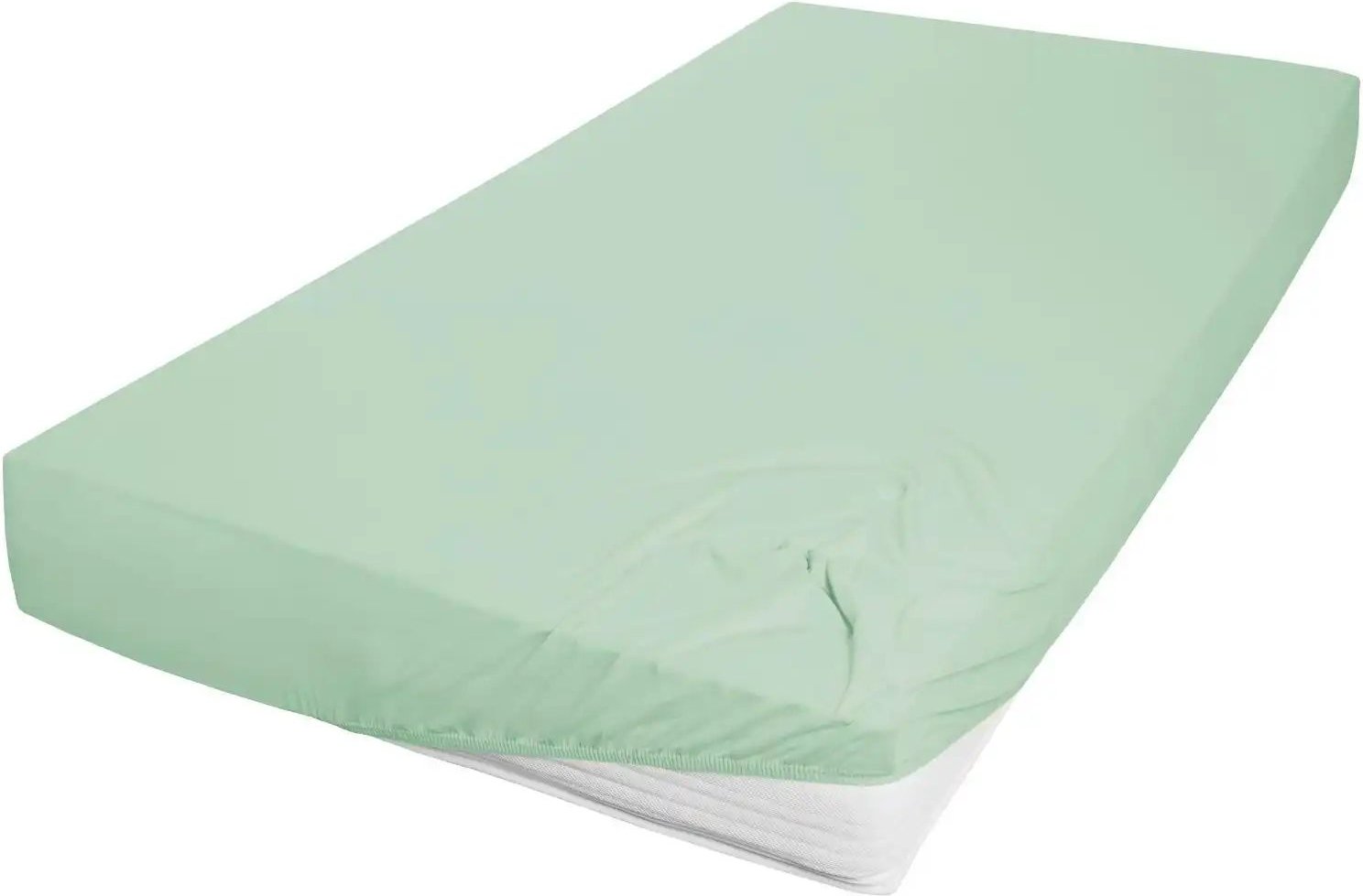 Jersey Spannbettlaken ¦ grün ¦ Maße (cm): B: 100 H: 22 Bettwaren > Bettlaken - Höffner