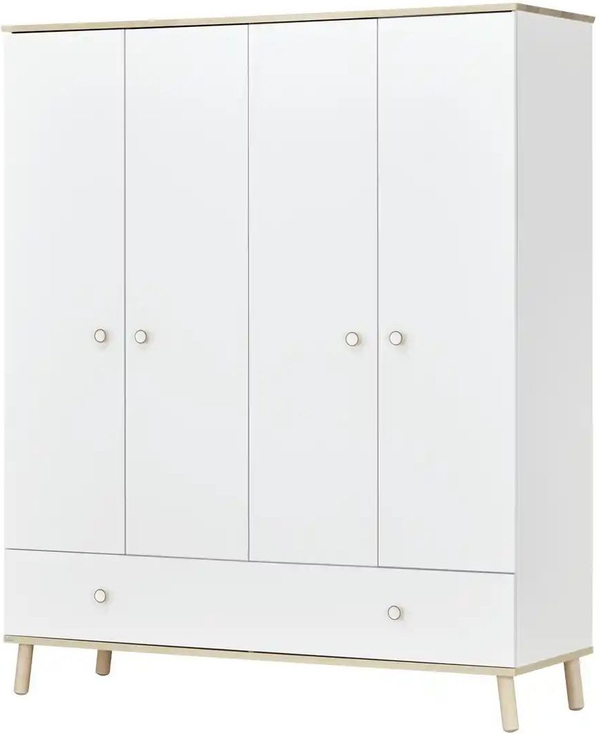 PAIDI Kleiderschrank 4-türig Ylvie ¦ weiß ¦ Maße (cm): B: 165,6 H: 198,7 T: 56.3 Baby > Babymöbel > Babykleiderschränke...