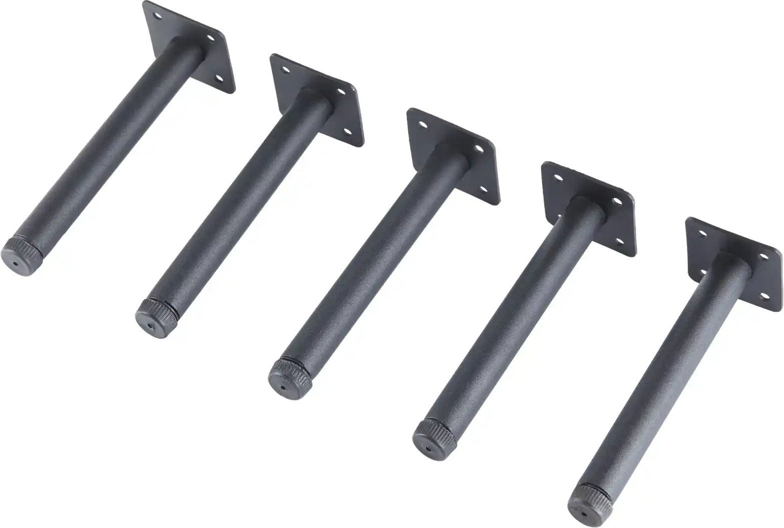 Metallfüße 5er Set Stream ¦ schwarz ¦ Maße (cm): H: 15 Ø: 1.5 Sonstiges Zubehör - Höffner