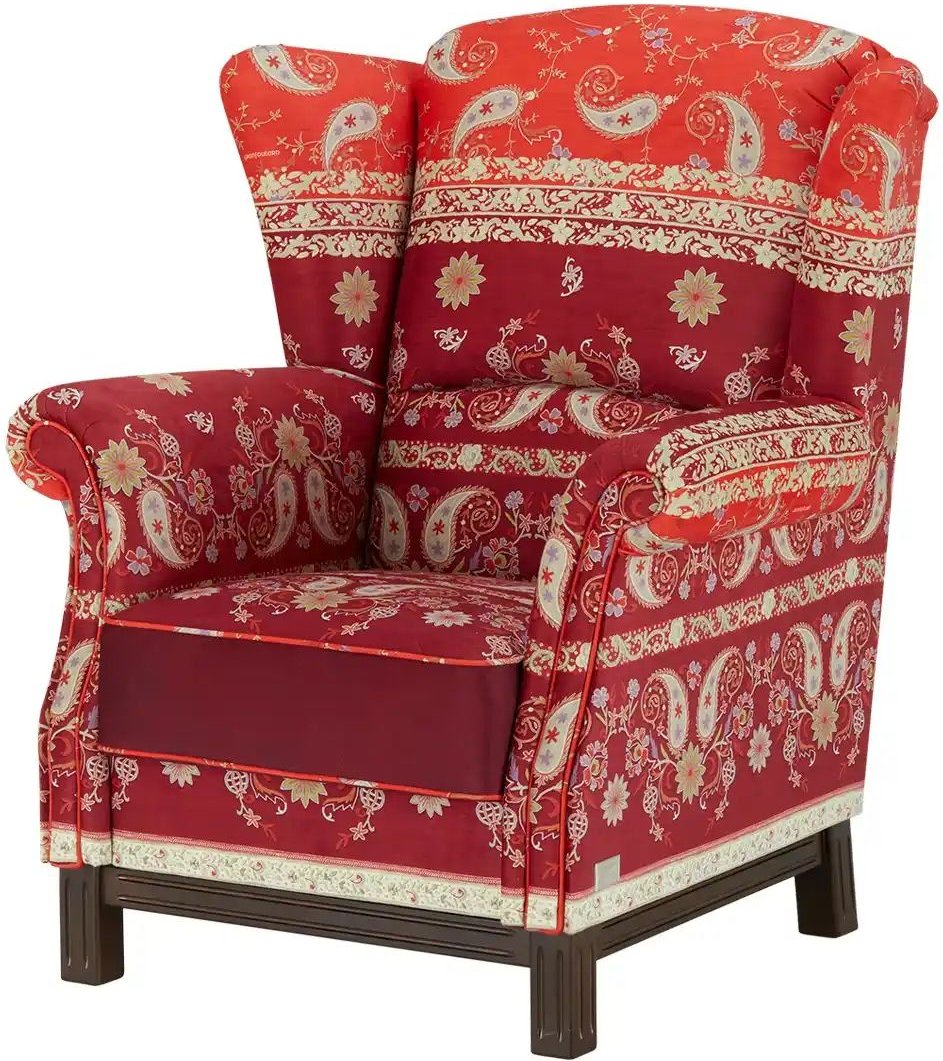 bassetti by SCHRÖNO Sessel aus Velours Salina ¦ rot ¦ Maße (cm): B: 90 H: 106 T: 93.0 Polstermöbel > Sessel > Fernsehses...