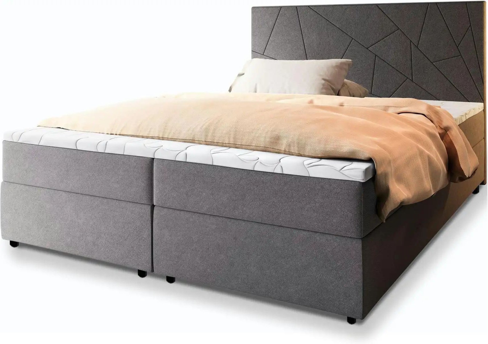 MASSENO Boxbett mit Bettkasten Mado ¦ grau ¦ Maße (cm): B: 140 H: 98 Betten > Polsterbetten - Höffner