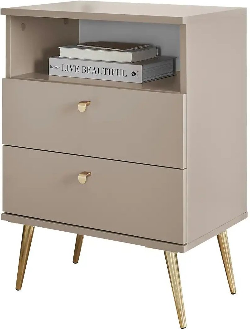 Nachttisch Laura ¦ beige ¦ Maße (cm): B: 50 H: 70 T: 34.0 Tische > Nachttische - Höffner