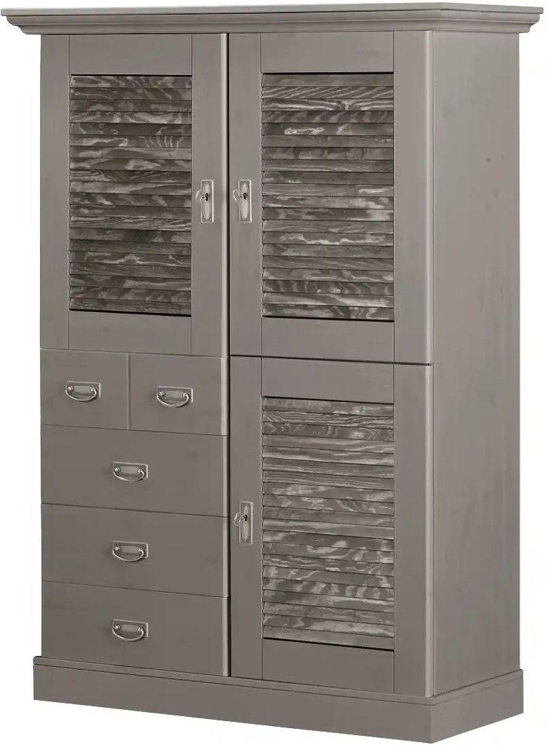 Thumbnail - maison bleue Highboard Fancy ¦ grau ¦ Maße (cm): B: 118,5 H: 163,5 T: 48.0 Kommoden & Sideboards > Highboards - Höffner