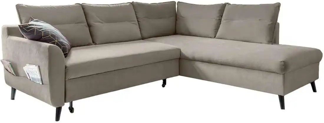 Miuform Ecksofa mit Schlaffunktion Stylish Stan ¦ beige ¦ Maße (cm): B: 228 H: 90 Polstermöbel > Sofas > Ecksofas - Höff...