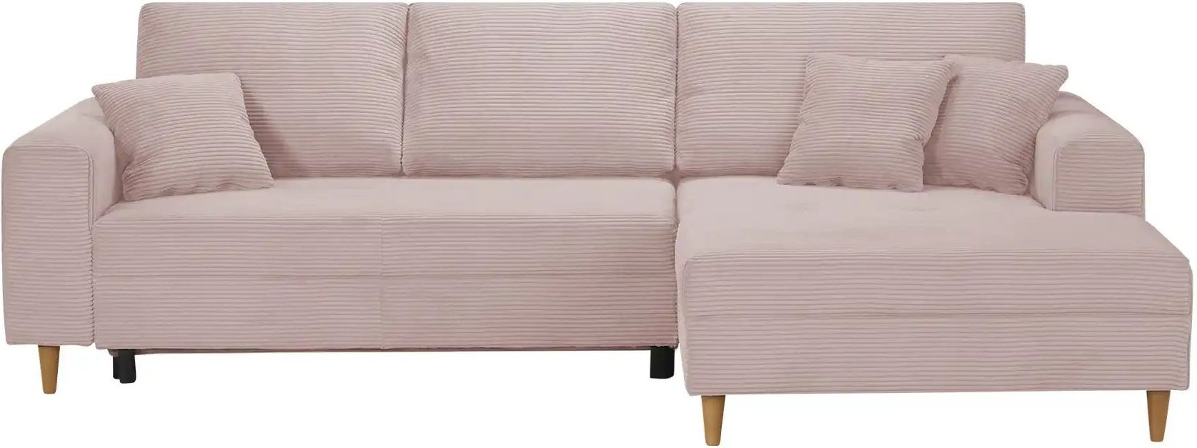 Ecksofa mit Schlaffunktion Benedita ¦ rosa/pink ¦ Maße (cm): B: 275 H: 91 T: 173.0 Polstermöbel > Sofas > 3-Sitzer - Hö...