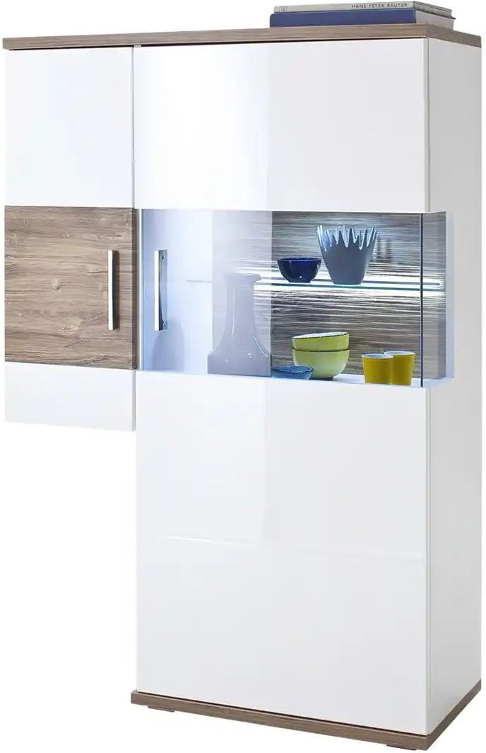 Thumbnail - uno Anstell-Highboard Zypern ¦ weiß ¦ Maße (cm): B: 90 H: 135 T: 37.0 Kommoden & Sideboards > Highboards - Höffner