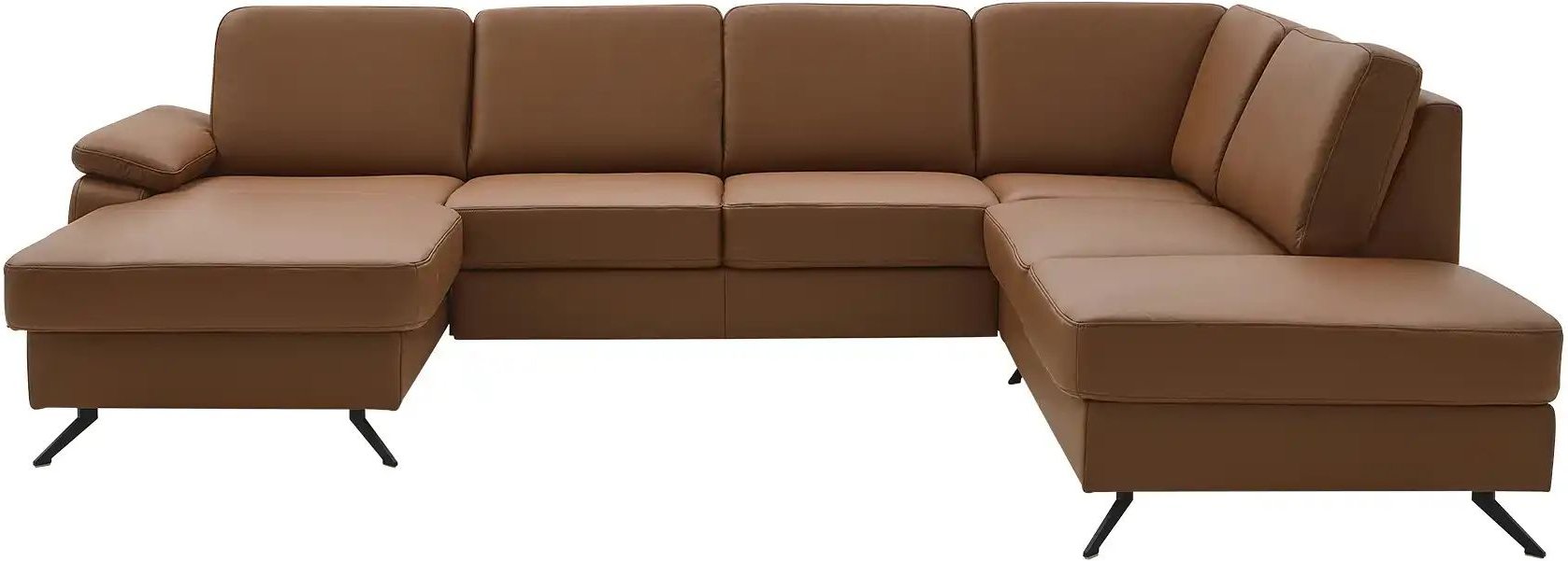 meinSofa Wohnlandschaft mit Sitz- und Rückenbezug aus Leder Kathi ¦ braun ¦ Maße (cm): B: 309 H: 86 T: 235.0 Polstermöbe...