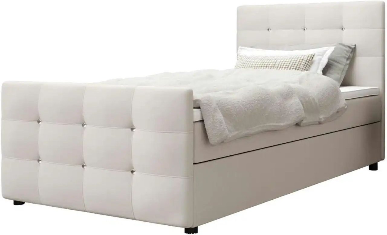 Boxbett mit Stauraum Matratze H3 und Topper Kleo ¦ beige ¦ Maße (cm): B: 90 H: 105 Betten > Komfortbetten - Höffner