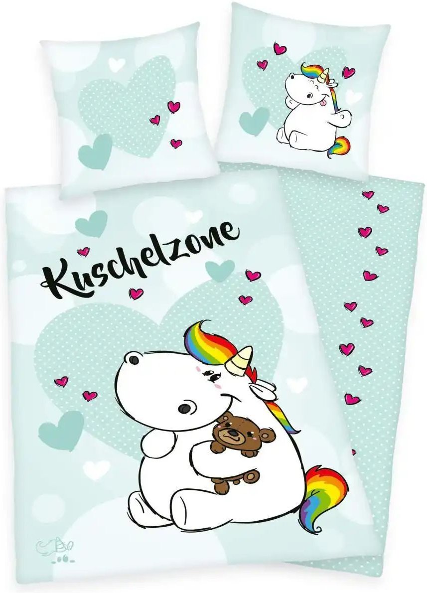 Thumbnail - Bettwäsche-Set Pummeleinhorn ¦ mehrfarbig ¦ Maße (cm): B: 135 H: 1 Bettwaren > Bettwäsche > Bettwäsche ganzjährig - Hö...