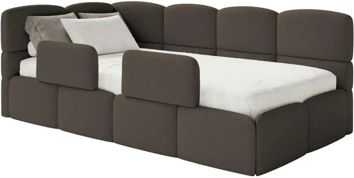 Thumbnail - Selsey Polsterliege mit Rausfallschutz Cloudy ¦ braun ¦ Maße (cm): B: 220 H: 88 Kindermöbel > Kinderbetten - Höffner