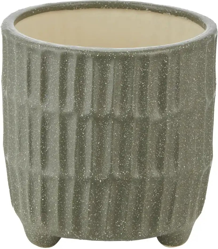 HOME STORY Übertopf ¦ grün ¦ Steinzeug ¦ Maße (cm): H: 15 Ø: 15 Accessoires > Dekoartikel - Höffner