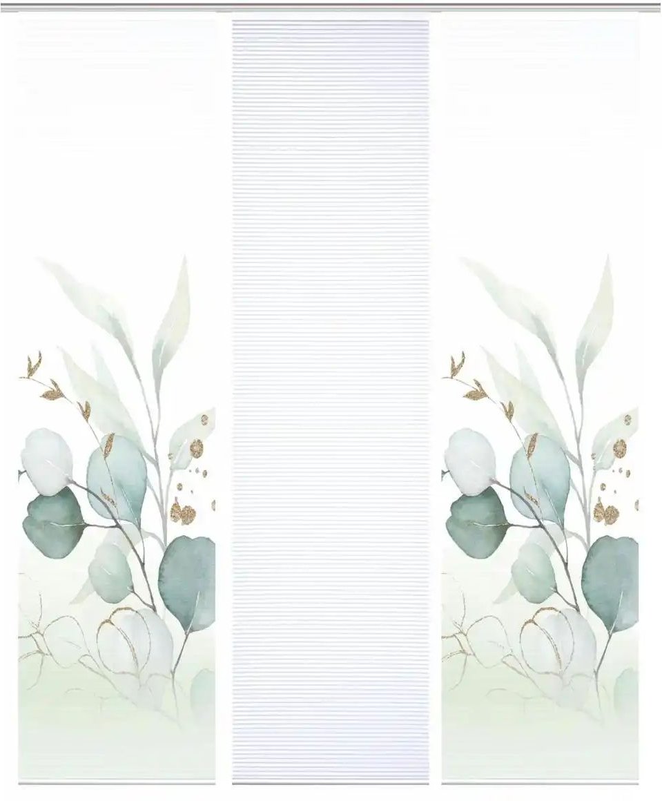 HOME in green Schiebevorhang ¦ grün ¦ Synthetik ¦ Maße (cm): B: 60 H: 245 Gardinen & Rollos > Gardinen & Vorhänge > Sc...