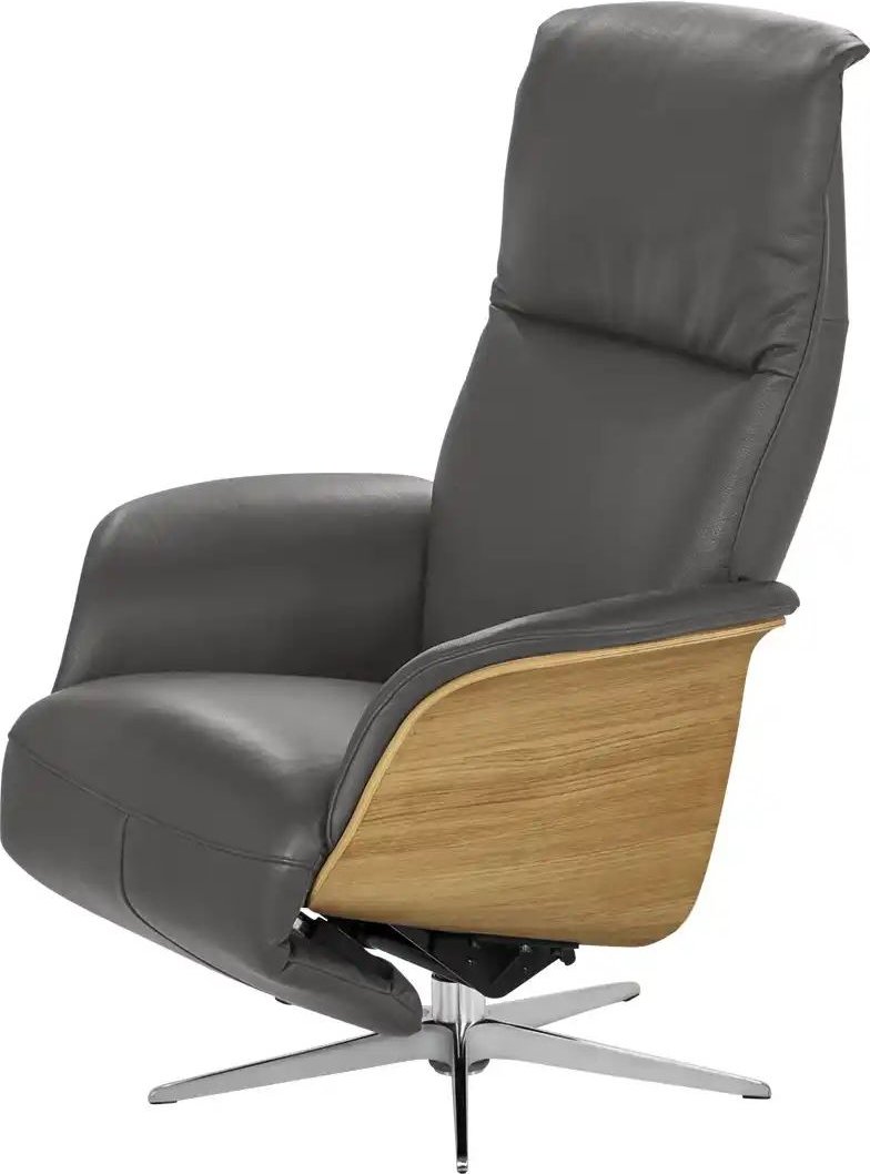 Nils Olsen Relaxsessel Leder / Kunstleder Frederik ¦ grau ¦ Maße (cm): B: 78 H: 113 T: 79.0 Polstermöbel > Sessel > Rela...