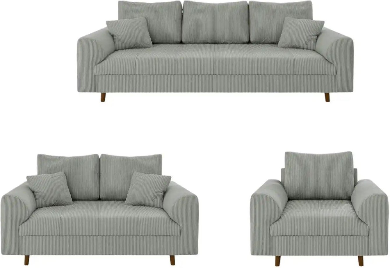 S-STYLE Polstergarnitur 3+2+1 Maya ¦ grau ¦ Maße (cm): B: 210 H: 81 Polstermöbel > Sofas > Sitzgruppen - Höffner