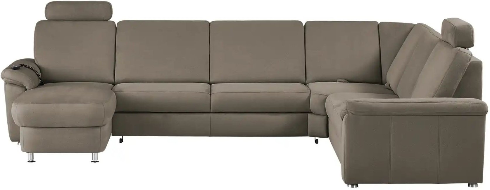 meinSofa Wohnlandschaft Mikrofaser Rita ¦ grau ¦ Maße (cm): B: 330 H: 91 T: 240.0 Polstermöbel > Sofas > Schlafsofas - H...