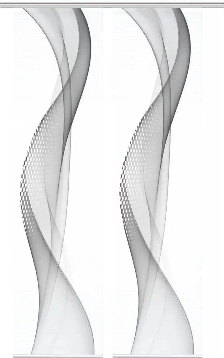 HOME in green Schiebevorhang ¦ grau ¦ Synthetik ¦ Maße (cm): B: 60 H: 245 Gardinen & Rollos > Gardinen & Vorhänge > Sc...