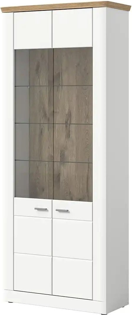 Standvitrine Accadia ¦ weiß ¦ Maße (cm): B: 85 H: 205 T: 37.0 Schränke > Vitrinen - Höffner