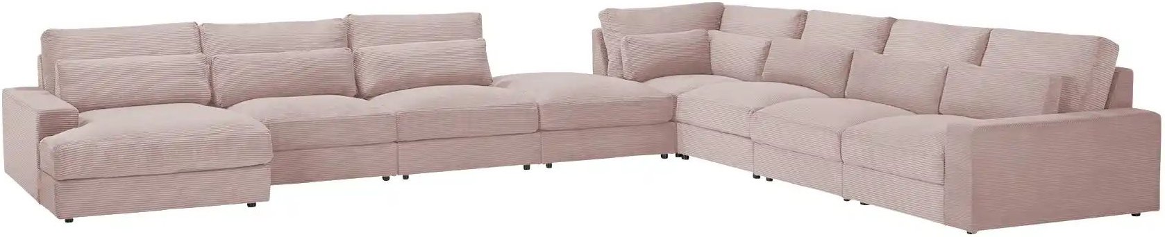 Wohnlandschaft Branna ¦ rosa/pink ¦ Maße (cm): B: 502 H: 89 T: 412.0 Polstermöbel > Sofas > Wohnlandschaften - Höffner