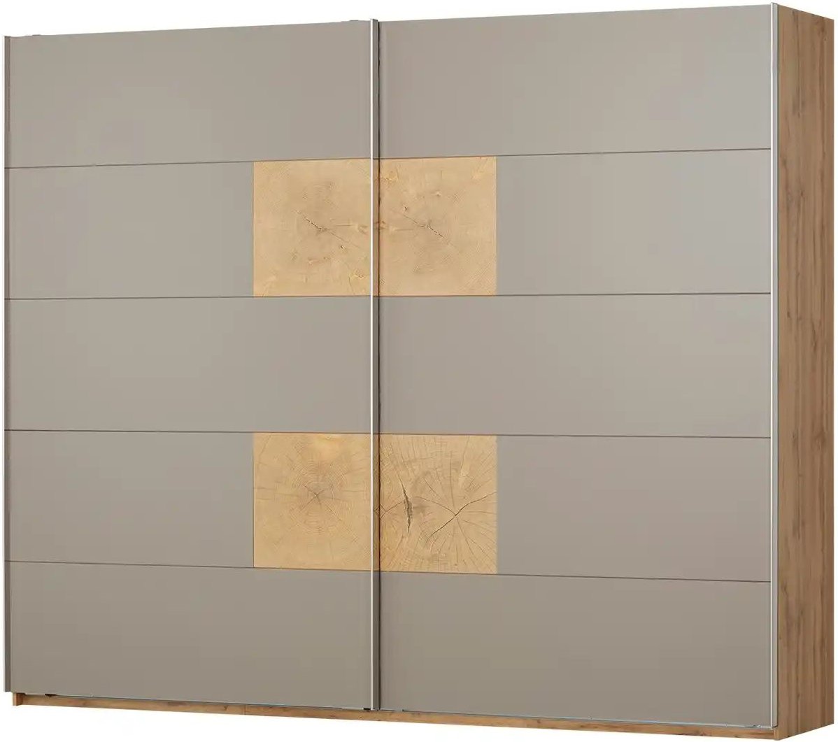 Schwebetürenschrank Rugby ¦ grau ¦ Maße (cm): B: 270 H: 225 T: 60.0 Schränke > Kleiderschränke > Schwebetürenschränke -...