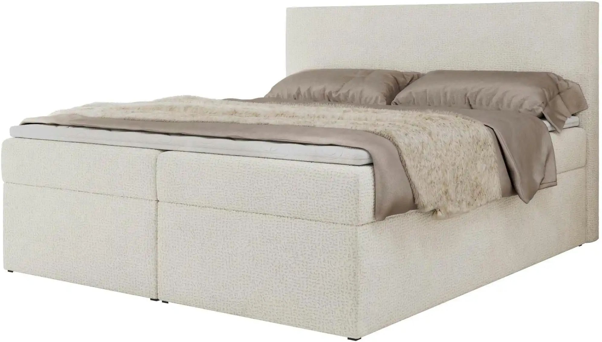 Boxbett mit Bettkasten Jaguar ¦ creme ¦ Maße (cm): B: 144 H: 119 Betten > Komfortbetten - Höffner